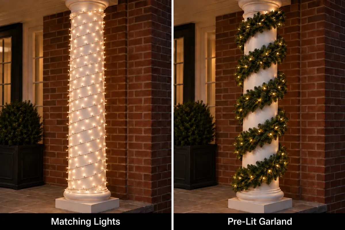 Column Lights — illustrative holiday lighting design