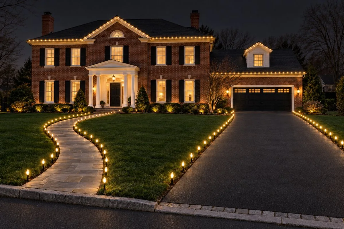 Walkway Lighting — illustrative holiday lighting design