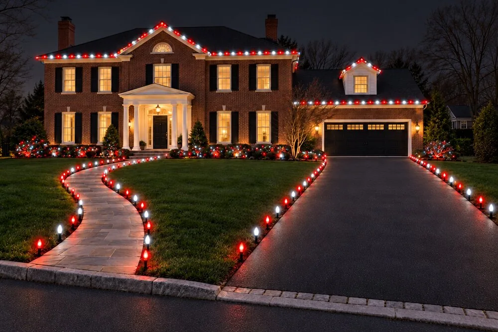 Driveway Lighting — illustrative holiday lighting design