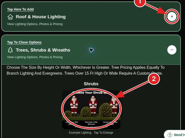 1: Open A Category. 2: Use The Example Images To Compare Sizes And Treatments.